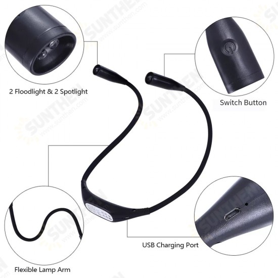LED Book Light USB Rechargeable Halter Three-speed Adjustment Reading Lamp Portable Button Models Reading Night Lights LED Book Light USB Rechargeable Halter Three-speed Adjustment Reading Lamp Portable Button Models Reading Night Lights