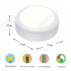 LED Cabinet Light RGB Color Puck Night Lights Dimmable Under Shelf Kitchen Counter Lighting with Remote Controller LED Cabinet Light RGB Color Puck Night Lights Dimmable Under Shelf Kitchen Counter Lighting with Remote Controller