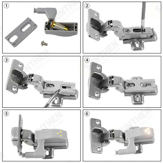 LED Cabinet Light Smart Touch Induction Inner Hinge Lamp Sensor Lights for Bedroom Wardrobe Kitchen Closet Night Lights