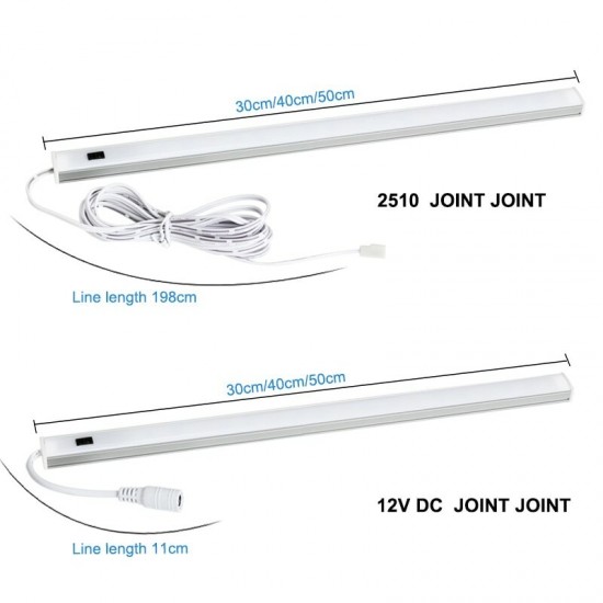 LED Cabinet Light Wireless Hand Sweep Closet Lamp Infrared Sensing Night Light Intellgent Induction Strip for Cabinet Wardorbe Kitchen Lighting