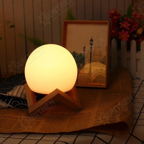 LED Colorful Dimmable Rechargeable Lunar Moon Night Light APP Alexa Remote