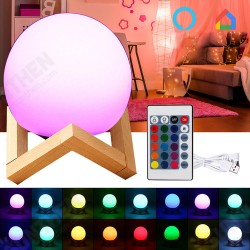 LED Colorful Dimmable Rechargeable Lunar Moon Night Light APP Alexa Remote LED Colorful Dimmable Rechargeable Lunar Moon Night Light APP Alexa Remote