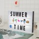LED Creative Lamp with 96PCS Letter Message Cards DIY Combination A4 Light Box Photo Props Pendant Home Room Decor Night Table Desk Lamp USB/Battery Powered Message Board