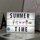 LED Creative Lamp with 96PCS Letter Message Cards DIY Combination A4 Light Box Photo Props Pendant Home Room Decor Night Table Desk Lamp USB/Battery Powered Message Board