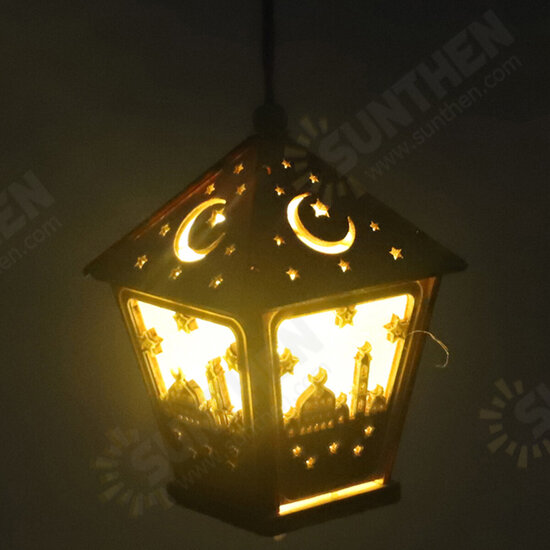LED DIY House Wooden Lamp Festival Decorative Night Light Eid Mubarak Ramadan LED DIY House Wooden Lamp Festival Decorative Night Light Eid Mubarak Ramadan