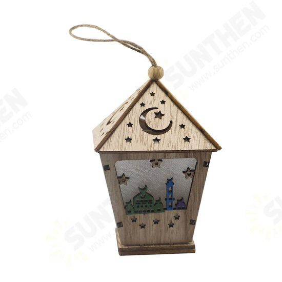 LED DIY House Wooden Lamp Festival Decorative Night Light Eid Mubarak Ramadan LED DIY House Wooden Lamp Festival Decorative Night Light Eid Mubarak Ramadan