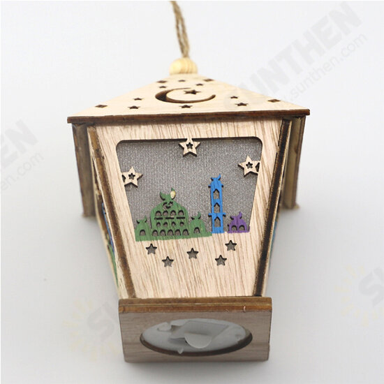 LED DIY House Wooden Lamp Festival Decorative Night Light Eid Mubarak Ramadan LED DIY House Wooden Lamp Festival Decorative Night Light Eid Mubarak Ramadan