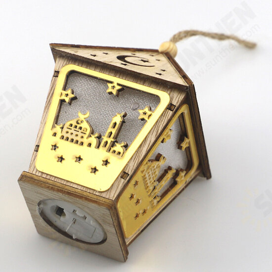 LED DIY House Wooden Lamp Festival Decorative Night Light Eid Mubarak Ramadan LED DIY House Wooden Lamp Festival Decorative Night Light Eid Mubarak Ramadan