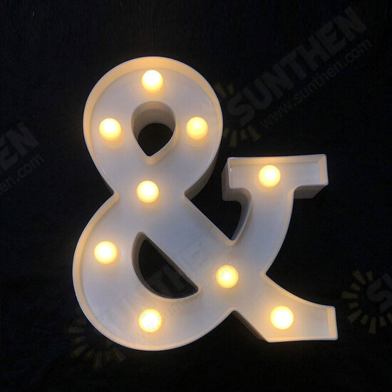 LED English Letter And Symbol Pattern Night Light Home Room Proposal Decor Creative Modeling Lights For Bedroom Birthday Party