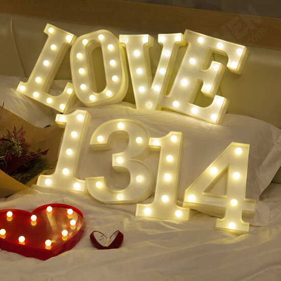 LED English Letter And Symbol Pattern Night Light Home Room Proposal Decor Creative Modeling Lights For Bedroom Birthday Party