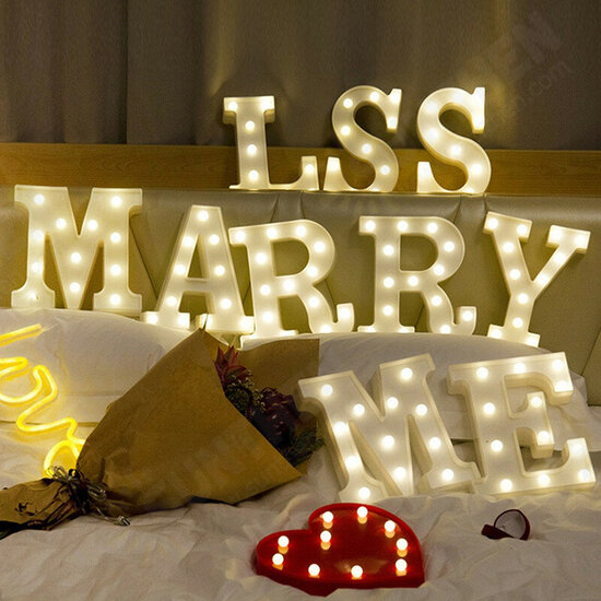 LED English Letter And Symbol Pattern Night Light Home Room Proposal Decor Creative Modeling Lights For Bedroom Birthday Party