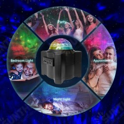LED Galaxy Projector Nebula Night Light Mood Lamp with Remote with Bluetooth Speaker for Kids and Adults Bedroom/Party/Home Ambiance Decoration LED Galaxy Projector Nebula Night Light Mood Lamp with Remote with Bluetooth Speaker for Kids and Adults Bedroom/Party/Home Ambiance Decoration
