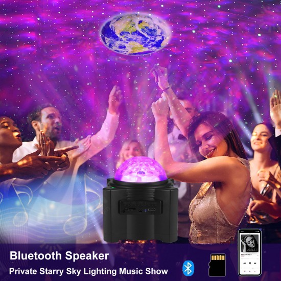 LED Galaxy Projector Nebula Night Light Mood Lamp with Remote with Bluetooth Speaker for Kids and Adults Bedroom/Party/Home Ambiance Decoration