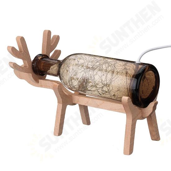 LED Glass Fairy Elk Deer Light Bottle Jar Night Light Table Lamp Christmas Home Decor Gift LED Glass Fairy Elk Deer Light Bottle Jar Night Light Table Lamp Christmas Home Decor Gift