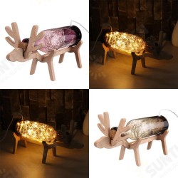 LED Glass Fairy Elk Deer Light Bottle Jar Night Light Table Lamp Christmas Home Decor Gift LED Glass Fairy Elk Deer Light Bottle Jar Night Light Table Lamp Christmas Home Decor Gift
