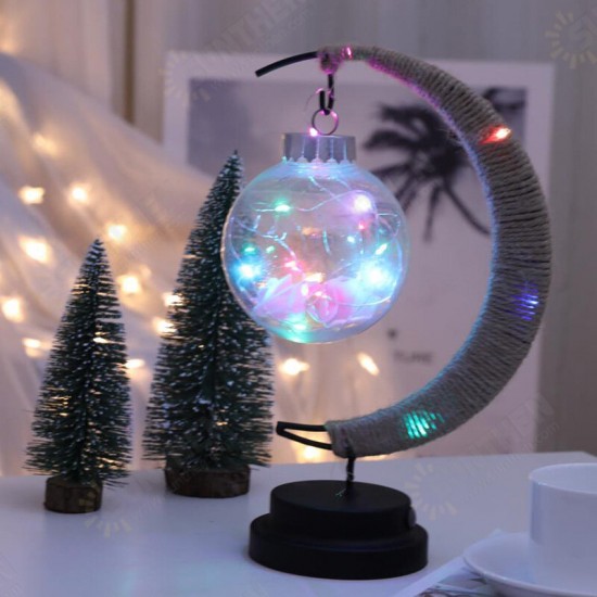 LED Moon Wishing Ball Modeling Light Crescent Shape Memorial Lamp for Home Decoration LED Moon Wishing Ball Modeling Light Crescent Shape Memorial Lamp for Home Decoration