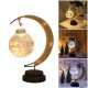 LED Moon Wishing Ball Modeling Light Crescent Shape Memorial Lamp for Home Decoration