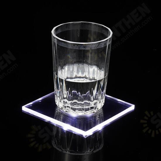 LED Night Light Color Bottle Cup Mat Sticker Club Cocktail Party Pad Holder Square LED Night Light Color Bottle Cup Mat Sticker Club Cocktail Party Pad Holder Square