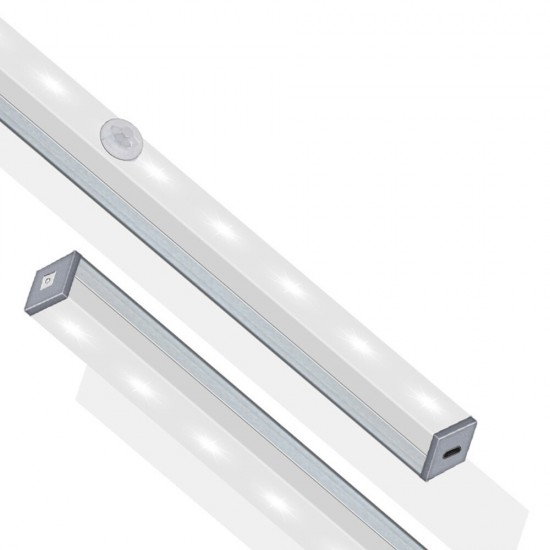 LED Night Light Motion Sensor Cabinet Lamp USB Rechargeable Closet Night Lamps for Wardrobe Kitchen Bedroom Step Lighting
