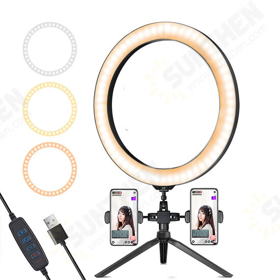 LED Ring Light Stand 3200K-5800K Dimmable Lamp for Selfie Video Photo Live Show