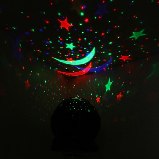 LED Rotating Night Light Projector Starry Sky Star Projection Lamp Children's Room Decorated Lights