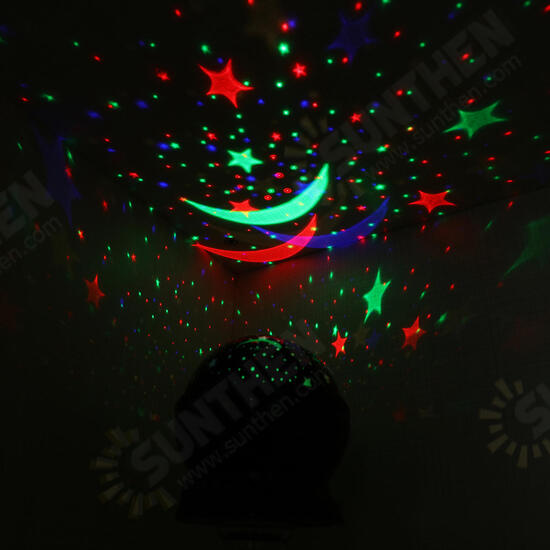 LED Rotating Night Light Projector Starry Sky Star Projection Lamp Children's Room Decorated Lights