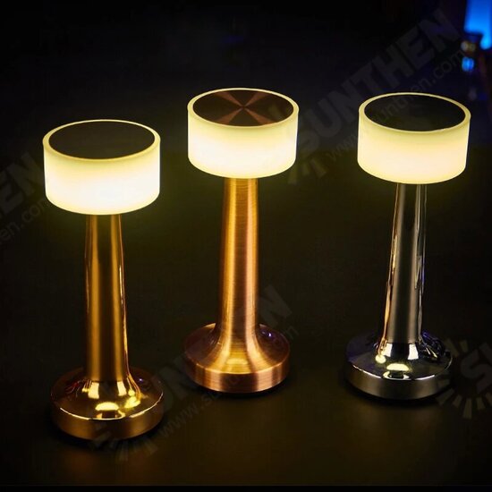 LED Touch Sensor Lamp Rechargeable Portable Night Light for Restaurant Cafe Outdoor Table Lamps Bedside Decor Atmosphere Lights