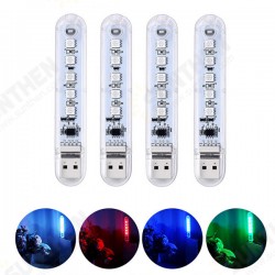 Mini USB 2W SMD5050 RGB 5 LED Camping Night Light for Power Bank Notebook Computer DC5V Mini USB 2W SMD5050 RGB 5 LED Camping Night Light for Power Bank Notebook Computer DC5V