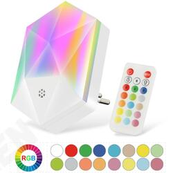 RGB LED Remote Control Dimmable Plug-in Night Light Home Stair Hallway Kitchen Bedroom RGB LED Remote Control Dimmable Plug-in Night Light Home Stair Hallway Kitchen Bedroom