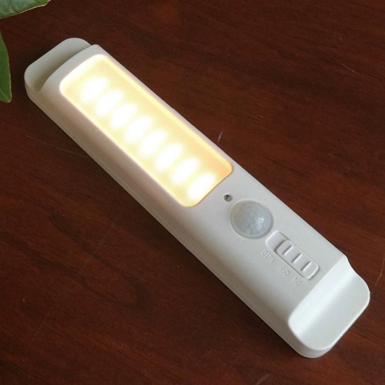Wireless Smart PIR Motion Sensor LED Cabinet Night Light Battery Powered for Bedroom Stair