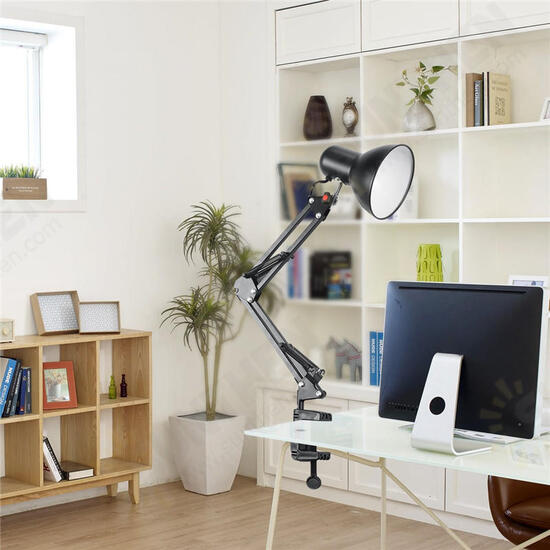 Large Adjustable Swing Arm Drafting Office Studio Clamp Table Lamp Desk Lamps Adjustable Light