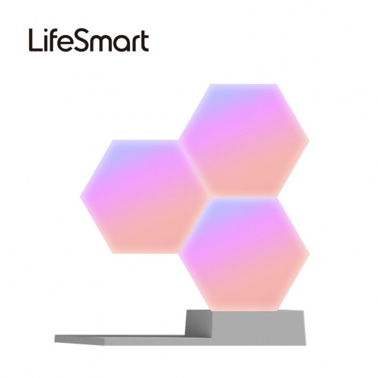 LED Quantum Light Smart Geometry Assembling DIY Lamp WiFi Work with Google Assistant Alexa APP Smart Control