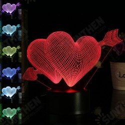 Love Arrow 3D Desk Table Lamp 7 Color Change LED Night Light Party Decor Gift Love Arrow 3D Desk Table Lamp 7 Color Change LED Night Light Party Decor Gift