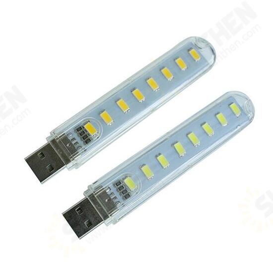 Mini USB 3W SMD5730 White/Warm White Mobile Power Lamp Camping 8 LED Night Light DC5V Mini USB 3W SMD5730 White/Warm White Mobile Power Lamp Camping 8 LED Night Light DC5V