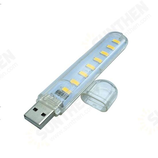 Mini USB 3W SMD5730 White/Warm White Mobile Power Lamp Camping 8 LED Night Light DC5V Mini USB 3W SMD5730 White/Warm White Mobile Power Lamp Camping 8 LED Night Light DC5V