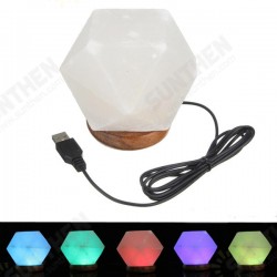 Natural Crystal Rock USB Salt Lamp Colorful LED Night Light Decor Natural Crystal Rock USB Salt Lamp Colorful LED Night Light Decor
