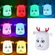 Novel Cute LED Rechargeable Silicone Deer Night Light Tap Control Bedroom Home Decor Lamp Kids Gift Novel Cute LED Rechargeable Silicone Deer Night Light Tap Control Bedroom Home Decor Lamp Kids Gift