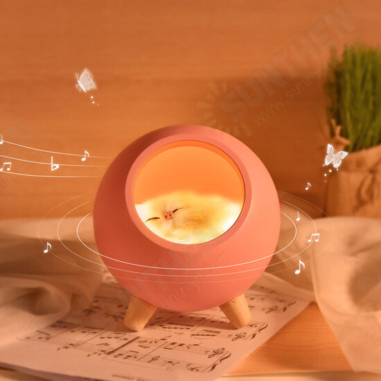 Novely LED Pet House Atmosphere Night Light Touch Dimming Cat Lamp USB Rechargeable Table Lamps Bedroom Bedside Decoration Gift Lights