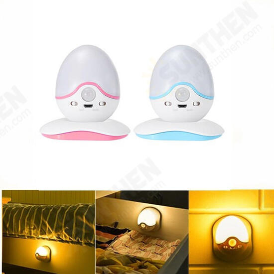 PIR Motion Sensor Light Control Rechargeable Magnet Base LED Night Light for Cabinet Bedroom