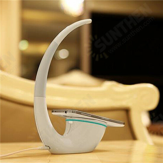 QI Intelligent Energy Save Wireless Charger Table Lamp for Apple Samsung S6 iWatch