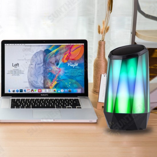 Portable LED Colorful Light bluetooth Speaker RGB Bulb Smart Wireless Better Bass Music Player Cool