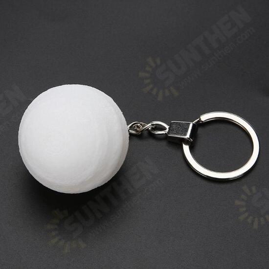Portable Moon Light 3D Printing Keychain Colorful LED Night Lamp Creative Battery Powered Bag Decor Portable Moon Light 3D Printing Keychain Colorful LED Night Lamp Creative Battery Powered Bag Decor