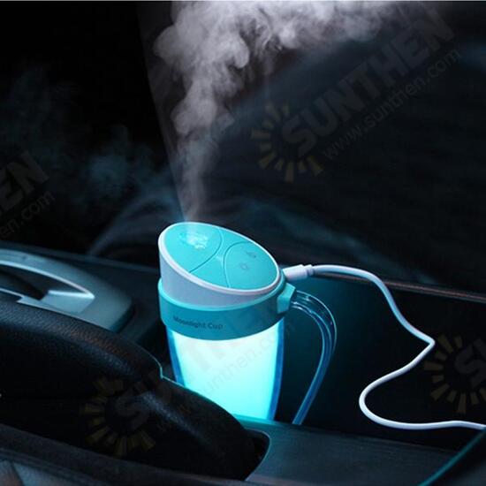 Portable USB Mini Moonlight Cup Humidifier Air Light Face Diffuser Fresher Mist Maker