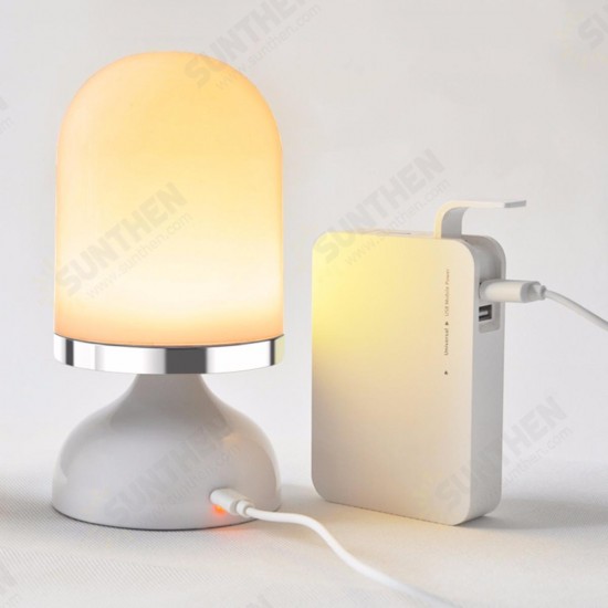 Portable USB Rechargeable LED Night Light Hanging Stand Table Vibration Sensor Lamp