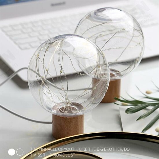 5V LED Warm White Fairy Star Globe Night Light Wood Retro USB Desk Table Decoration Lights 5V LED Warm White Fairy Star Globe Night Light Wood Retro USB Desk Table Decoration Lights