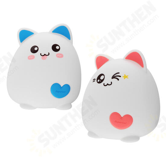 RGB Cat Silicone LED Touch Sensor Light Cute Cartoon Night Lamp Children Bedroom