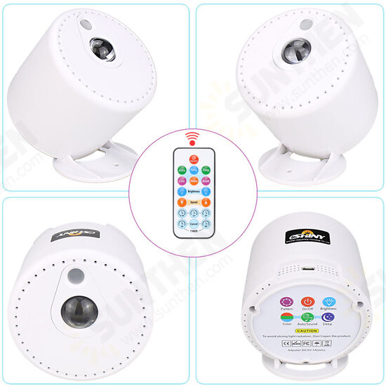 RGB LED Star Sky Projection Lamp Sync With Music Remote Control Timed Sleep Function