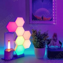 RGB LED Quantum Lamp Hexagon Light Touch Sensor RGBW LED Honeycomb Light Colorful Night Light USB with Remote RGB LED Quantum Lamp Hexagon Light Touch Sensor RGBW LED Honeycomb Light Colorful Night Light USB with Remote