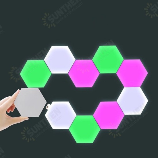 RGB LED Quantum Lamp Hexagon Light Touch Sensor RGBW LED Honeycomb Light Colorful Night Light USB with Remote