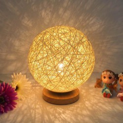 Rattan Ball Night Light Table Bedside Lamp Bedroom Home Decor Valentine Gift Rattan Ball Night Light Table Bedside Lamp Bedroom Home Decor Valentine Gift